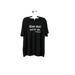 Women's Plus Size Shein Curve "Thou Shall Not" Short Sleeve T-shirt - 4XL